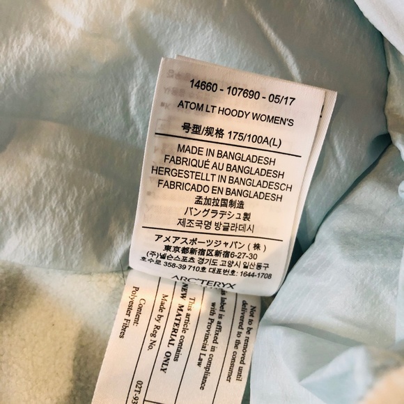 Arc'teryx Atom LT Hoody Dewdrop Blue Jacket Coat - Picture 8 of 8